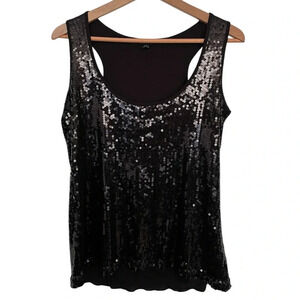 Coupé collection black sequin  tank top size large